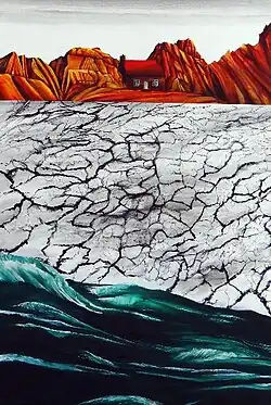 Seltsam, aber so ist es gemalt (2022, Acryl, 150 × 100 cm)