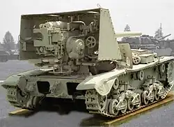 Selbstfahrlafette Semovente 90/53, eine Cannone da 90/53 auf dem Panzerfahrgestell M14/41