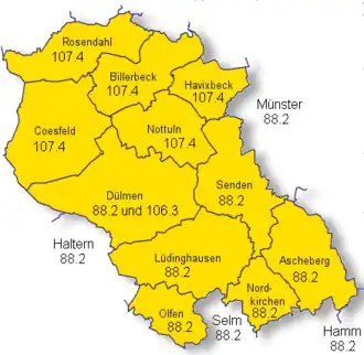 Sendegebiet und Frequenzen von Radio Kiepenkerl
