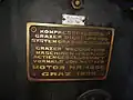 Typenschild eines „Graz-Hesselman“-Dieselmotors