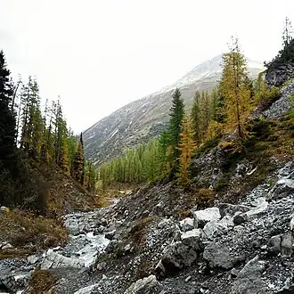 Oberer Teil der Sertig unmittelbar unterhalb des Ducanfalls