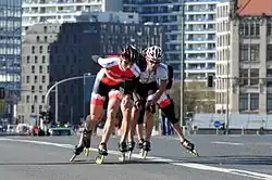 Yann Guyader (hinter Severin Widmer) beim Berliner Halbmarathon 2012