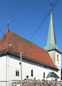 Südwestseite der Kirche