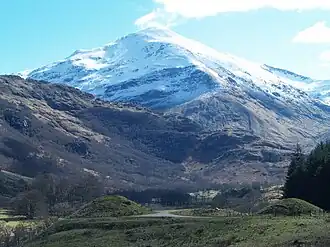 Blick von Norden aus dem Glen Nevis zum Sgùrr a’ Mhàim