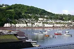 Shaldon, gesehen von der anderen Flussseite in Teignmouth