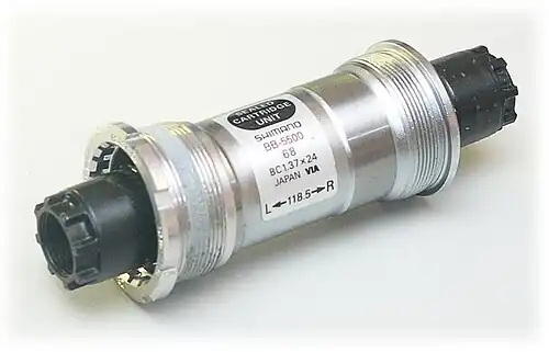 Lager von Shimano mit BSA-Gewinde und Octalink V.1 für die Kurbelbefestigung