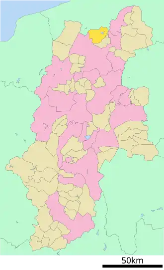 Lage Shinanos in der Präfektur