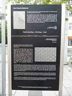 Begleittext auf der Tafel zum Mahnmal