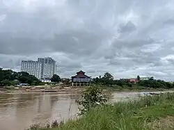 Shwe Kokko gesehen von der Thaiseite des Moei Fluss 2022.