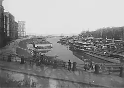 Nordfassade der Kunstakademie und Sicherheitshafen, Foto 1897