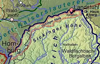 Die Sickinger Stufe am Nordrand der Westricher Hochfläche