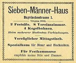 (4) Annonce des Siebenmännerhauses