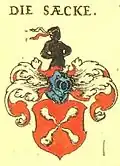 Wappen der Freiherrn von Sack (sächsischen Zweig) nach Siebmacher