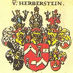 Freiherren­wappen derer von Herber­stein, nach Johann Siebmachers Wappenbuch 1605