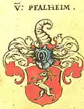 Familienwappen der von Pfahlheim nach Siebmachers Wappenbuch