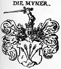 Wappen der Minner von Rietenau (bei Siebmacher auch als Myner bezeichnet)