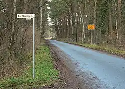 Orts- und Straßenschild der Siedlung Würmsee