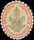 Siegelmarke „Siegel der Stadtgemeinde Pressnitz“ (ca. 1850–1923)