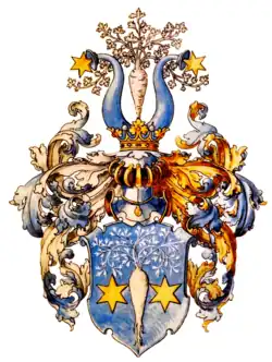 Wappen der Familie von Siemens, mit Wurzelpetersilie