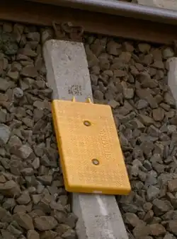 Eurobalise auf deutscher Bahnstrecke