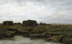 Sientje Mesdag-van Houten: Torfteich mit Torfstechern (1876), Groninger Museum