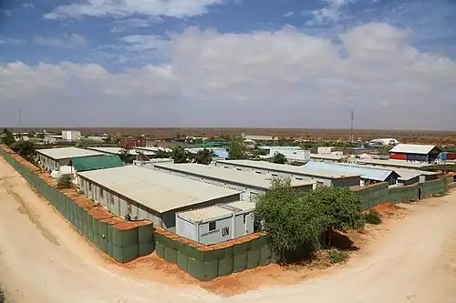 Hesco bastions zum Schutz einer Polizeistation in Somalia