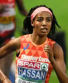 Sifan Hassan – in den Jahren zuvor sehr erfolgreich auf den Strecken von 1500 bis 10.000&nbsp;Meter – erreichte Platz&nbsp;sechs