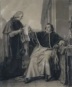 Consalvi erhält das ratifizierte Konkordat von Papst Pius VII.