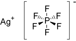 Strukturformel von Silberhexafluorophosphat