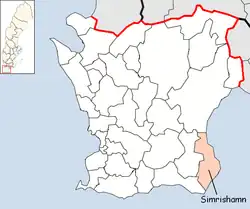 Lage der Gemeinde Simrishamn