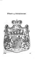 Gemehrtes Wappen der Fürsten von Sinzendorf, 1803, Tyroff
