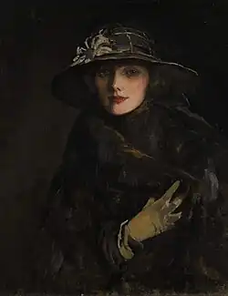 A Lady in Brown, ca. 1915