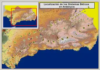 Betisches Kordillerensystem in Andalusien