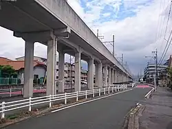 Viadukt bei der früheren Ausweiche Yawataguchi