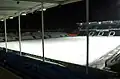 Das schneebedeckte Stadion im Januar 2008