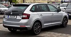 Škoda Rapid Spaceback von 2014 mit verlängerter Heckscheibe (Schrägheck)