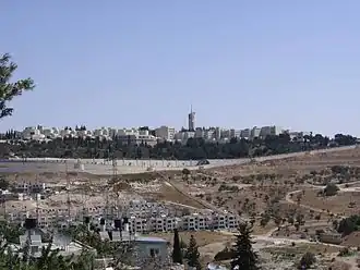 Skopus mit Hebräischer Universität von Südwesten