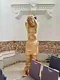 Skulptur des sterbenden Christus
