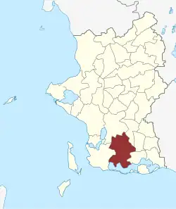 Lage des Tjæreby Sogn in der Slagelse Kommune