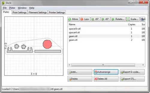 Slci3r Druckbildschirm