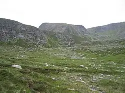 Blick aus dem Coire na Sleaghaich zum Gipfelaufbau des Slioch
