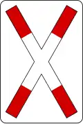Andreaskreuz: Bahnübergang