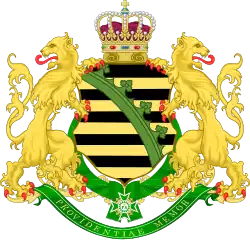 Mittleres Wappen des Königreichs Sachsen
