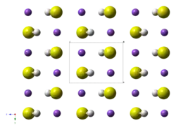 Kristallstruktur von Kaliumhydrogensulfid