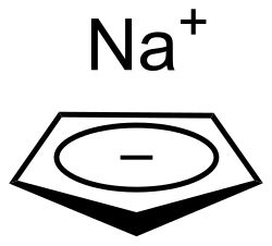 Strukturformel von Cyclopentadienylnatrium