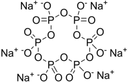 Strukturformel von Natriumhexametaphosphat