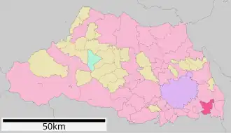 Lage Sōkas in der Präfektur