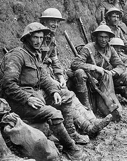 Britische Soldaten in der Schlacht an der Somme