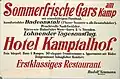 Künstlerisches Plakat für Gars und Kamptalhof