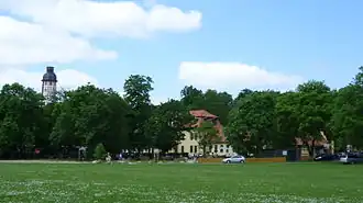 Blick auf das Jagdschloss und den Possenturm von Südosten